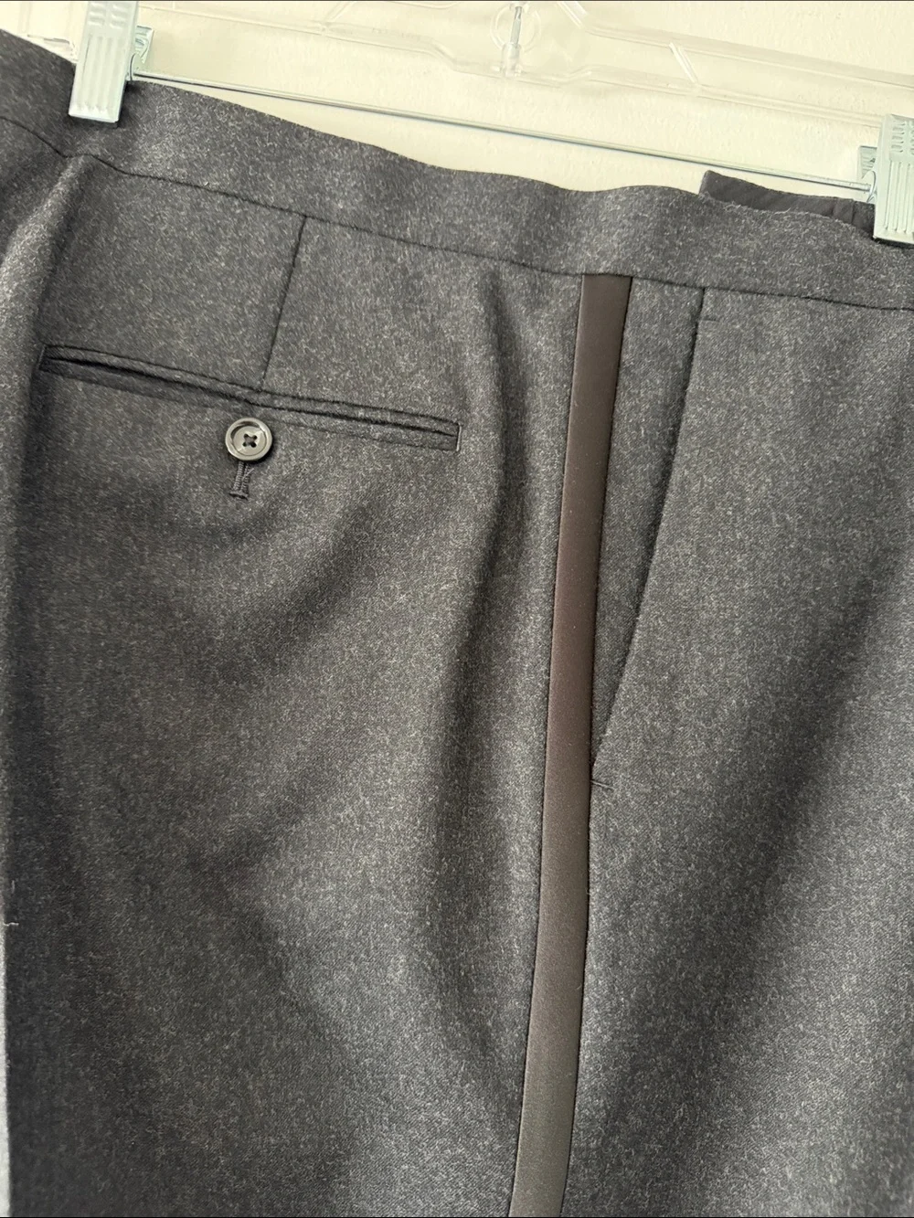 J.Crew Ludlow Tuxedo Suit Gray Wool Vitale Barberis Canonico 42R 34x30 Slim